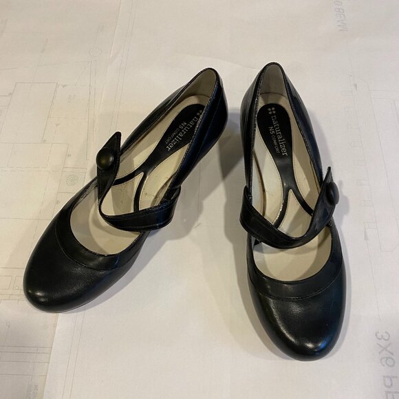 Naturalizer #5 Comfort Black Leather Mary Jane Women's Shues, 8.5 W. - Picture 1 of 5